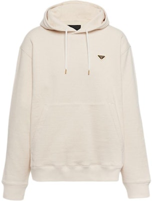 PRADA SS24 Logo Hoodie Light Beige - Relaxed Fit Long Sleeve Sweatshirt. UJL24B-14LJ-F0018-S-WMO Buy PRADA SS24 Logo Hoodie Light Beige - Relaxed Fit Long Sleeve Sweatshirt. UJL24B-14LJ-F0018-S-WMO