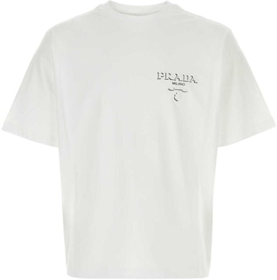 PRADA SS24 經典標誌印花短袖T恤 UJN896-14K7-F0009-S-OOO Shop PRADA SS24 經典標誌印花短袖T恤 UJN896-14K7-F0009-S-OOO