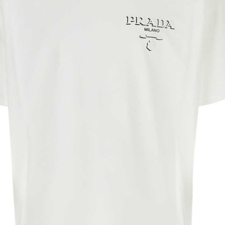 Cheap PRADA SS24 經典標誌印花短袖T恤 UJN896-14K7-F0009-S-OOO
