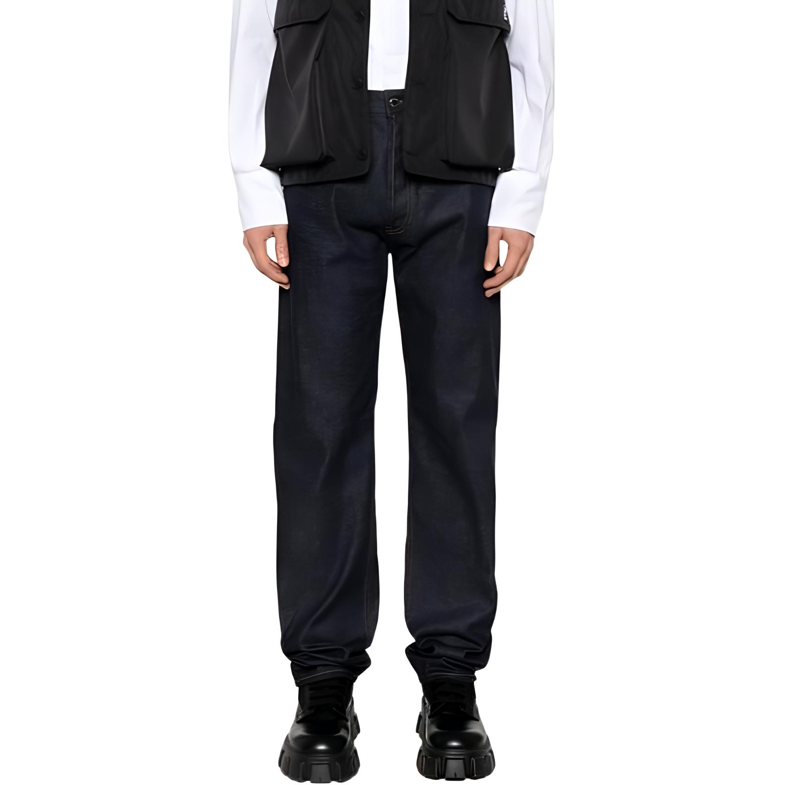 PRADA SS24  Mid-Waist Straight-Leg Jeans Deep Blue GEP374-14FV-F0008-S-VMO