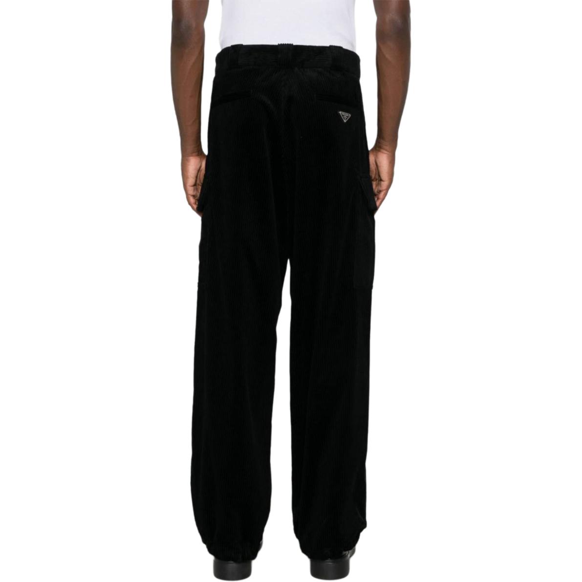 Shop PRADA SS24  Plain Logo Drawstring Hem Casual Pants - Black. SPH286-13YO-F0002-S-222