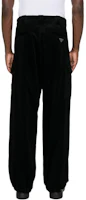 Shop プラダ SS24 ロゴ ドローストリングヘム カジュアルパンツ - ブラック. SPH286-13YO-F0002-S-222