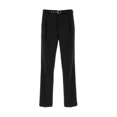 PRADA SS24 Solid Color Casual Straight-Leg Zipper Pants Black UP0244-1358-F0002-S-OOO