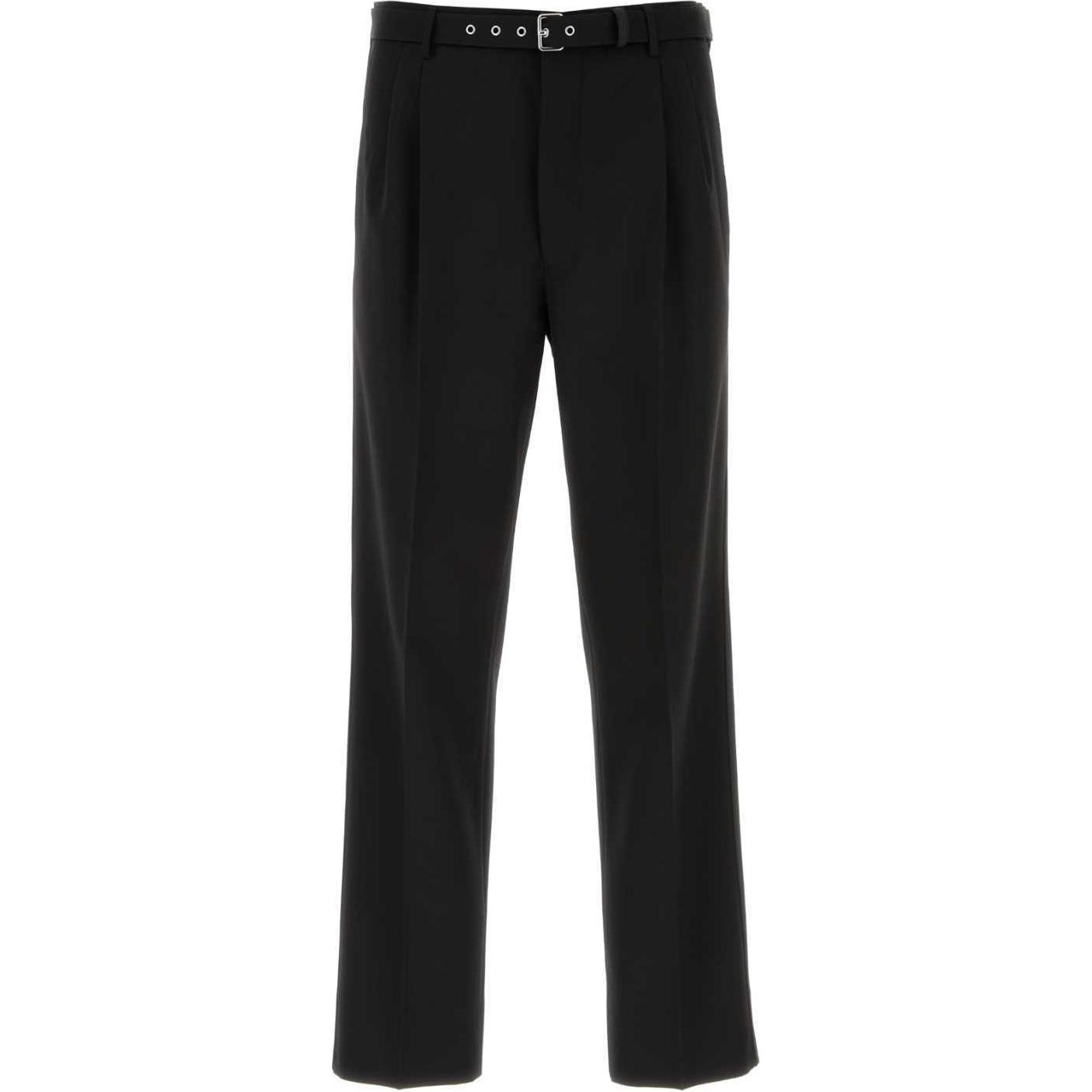 Order PRADA SS24  Solid Color Casual Straight-Leg Zipper Pants Black UP0244-1358-F0002-S-OOO