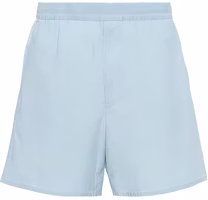 PRADA SS24 Solid Color Low-Waist Zipper Casual Shorts Sky Blue GEP377-14J5-F0BAU-S-OOO PRADA SS24 Solid Color Low-Waist Zipper Casual Shorts Sky Blue GEP377-14J5-F0BAU-S-OOO