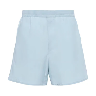 PRADA SS24 Solid Color Low-Waist Zipper Casual Shorts Sky Blue GEP377-14J5-F0BAU-S-OOO