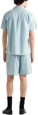 PRADA SS24 Celana Pendek Kasual Rendah Berwarna Biru Langit dengan Resleting GEP377-14J5-F0BAU-S-OOO Shop PRADA SS24 Celana Pendek Kasual Rendah Berwarna Biru Langit dengan Resleting GEP377-14J5-F0BAU-S-OOO