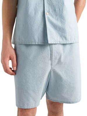 PRADA SS24 Celana Pendek Kasual Rendah Berwarna Biru Langit dengan Resleting GEP377-14J5-F0BAU-S-OOO Purchase PRADA SS24 Celana Pendek Kasual Rendah Berwarna Biru Langit dengan Resleting GEP377-14J5-F0BAU-S-OOO