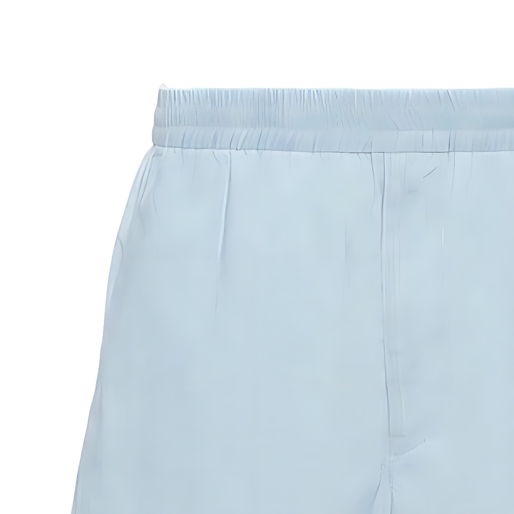 Sizing PRADA SS24 Celana Pendek Kasual Rendah Berwarna Biru Langit dengan Resleting GEP377-14J5-F0BAU-S-OOO