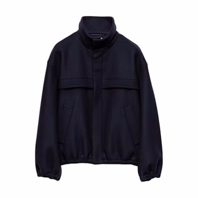 PRADA SS24 Solid Color Stand Collar Casual Jacket Blue SGC622-12U5-F0008