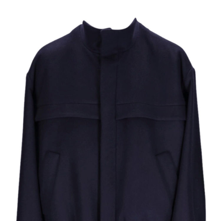 Cheap PRADA SS24  Solid Color Stand Collar Casual Jacket Blue SGC622-12U5-F0008