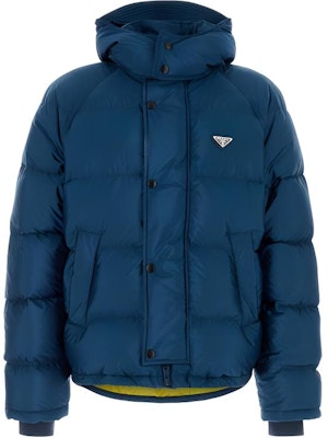 PRADA SS24 Solid Logo Hooded Puffer Jacket - Blue. SGC699-1WQ9-FOAFC-S-OOO Buy PRADA SS24 Solid Logo Hooded Puffer Jacket - Blue. SGC699-1WQ9-FOAFC-S-OOO
