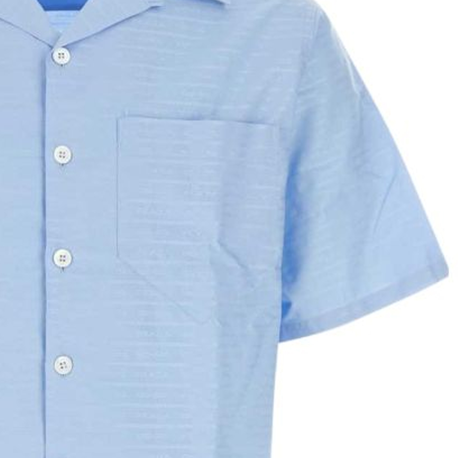 Purchase PRADA SS24 藍色條紋Logo短袖襯衫 UCS414-1VJP-F0012-S-221