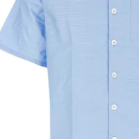 Sizing PRADA SS24 Striped Logo Short-Sleeve Shirt Blue UCS414-1VJP-F0012-S-221