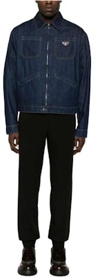 PRADA 春夏24 水洗牛仔拉链夹克 蓝色长袖休闲风格 GEB255-14PW-F0008-SOOO Lookbook PRADA 春夏24 水洗牛仔拉链夹克 蓝色长袖休闲风格 GEB255-14PW-F0008-SOOO