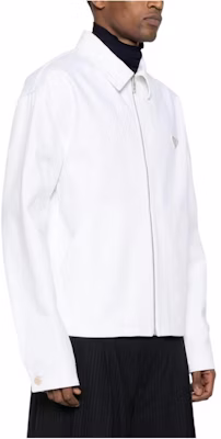 PRADA SS24 Jaket Kasual Putih Logo Patch Resleting. GEB258-1ZFB-F01CD-S-OOO Lookbook PRADA SS24 Jaket Kasual Putih Logo Patch Resleting. GEB258-1ZFB-F01CD-S-OOO