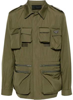 普拉达SS24绿色拉链口袋尖领长袖夹克 SGC553-1XV2-F0161-S-OOO Buy 普拉达SS24绿色拉链口袋尖领长袖夹克 SGC553-1XV2-F0161-S-OOO