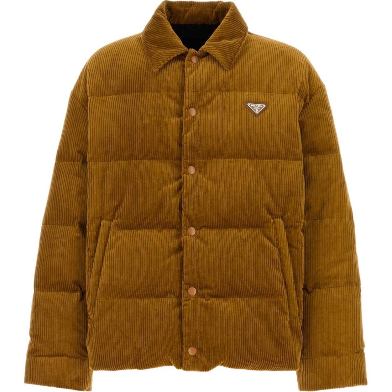 Order PRADA SS24 Logo Caramel Brown Long Sleeve Down Jacket for Men. SGC69-413YO-F0346-S-OOO