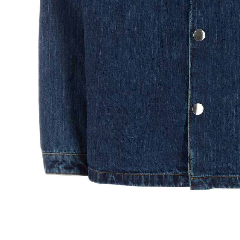 Details for 普拉达 SS24 标志补丁单排扣男士蓝色牛仔夹克. GEC066-14EF-F0008-S-212