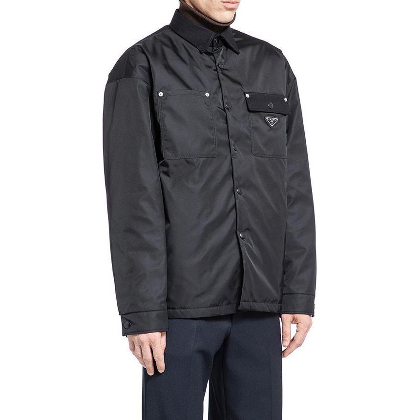 Sizing PRADA SS24 經典單排釦長袖外套 男士 黑色 SC796M-1WQ8-F0002-S-OOO