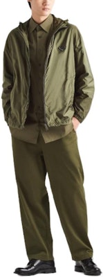 普拉达 SS24 男士纯色徽标连帽休闲外套 SGC530-1WQ9-F0967-S-232 1