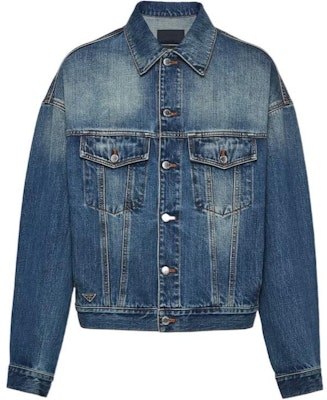 普拉达SS24 男士水洗单排扣蓝色牛仔夹克 GEB257-14EF-F0008-S-OOO Order 普拉达SS24 男士水洗单排扣蓝色牛仔夹克 GEB257-14EF-F0008-S-OOO