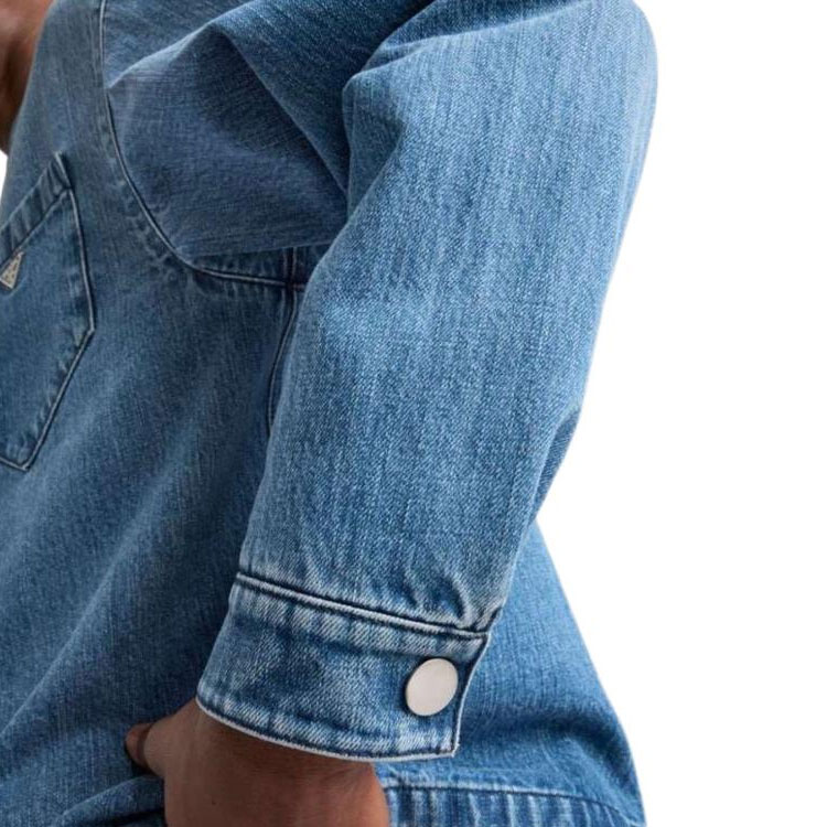 PRADA SS24 Washed Single-Breasted Long-Sleeve Shirt Men’s Light Blue GEC071-15N1-FOV3N-S-212 圖 6