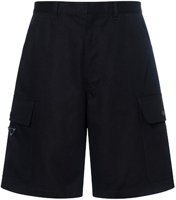 PRADA SS25 黑色棉質多口袋休閒短褲 SPH472-11BZ-F0002-S-OOO Buy PRADA SS25 黑色棉質多口袋休閒短褲 SPH472-11BZ-F0002-S-OOO