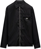PRADA SS25 Recycled Nylon Badge Zip-Up Black Jacket SC810-16HH-F0002-S-OOO PRADA SS25 Recycled Nylon Badge Zip-Up Black Jacket SC810-16HH-F0002-S-OOO