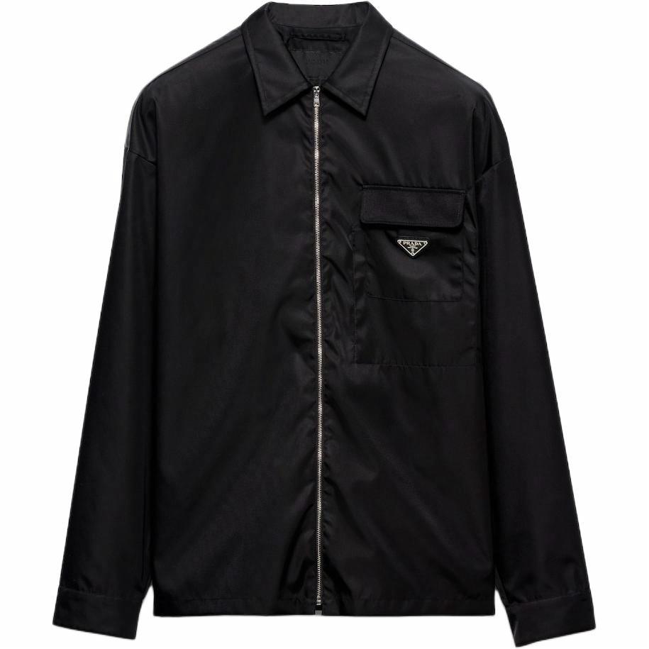 Order PRADA SS25  Recycled Nylon Badge Zip-Up Black Jacket SC810-16HH-F0002-S-OOO