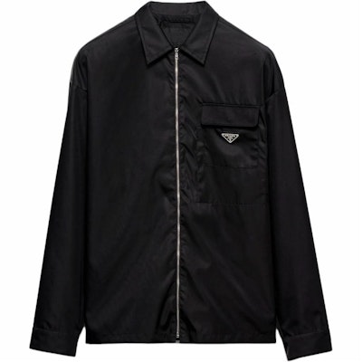 PRADA SS25 Recycled Nylon Badge Zip-Up Black Jacket SC810-16HH-F0002-S-OOO Order PRADA SS25 Recycled Nylon Badge Zip-Up Black Jacket SC810-16HH-F0002-S-OOO