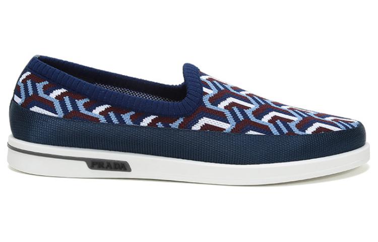 Prada St Tropez Jacquard Knitted Loafers 'Blue' 圖 2