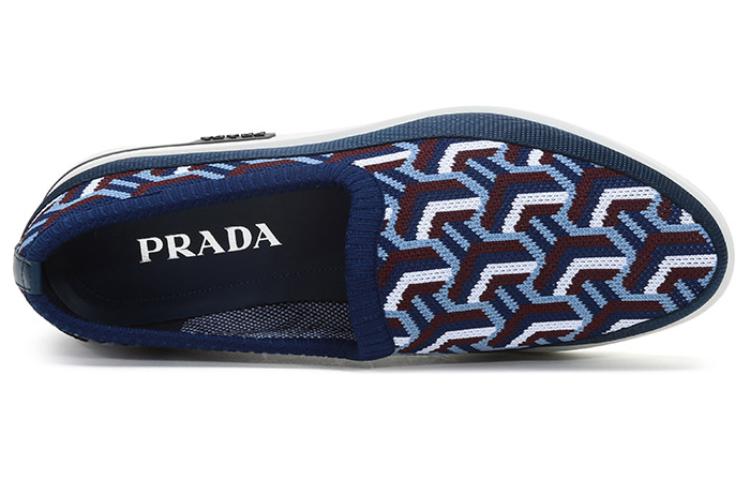 Prada St Tropez Jacquard Knitted Loafers 'Blue' 圖 5
