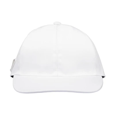 PRADA Stylish Comfortable Cotton Baseball Cap Unisex White 1HC274-2DMI-F0009