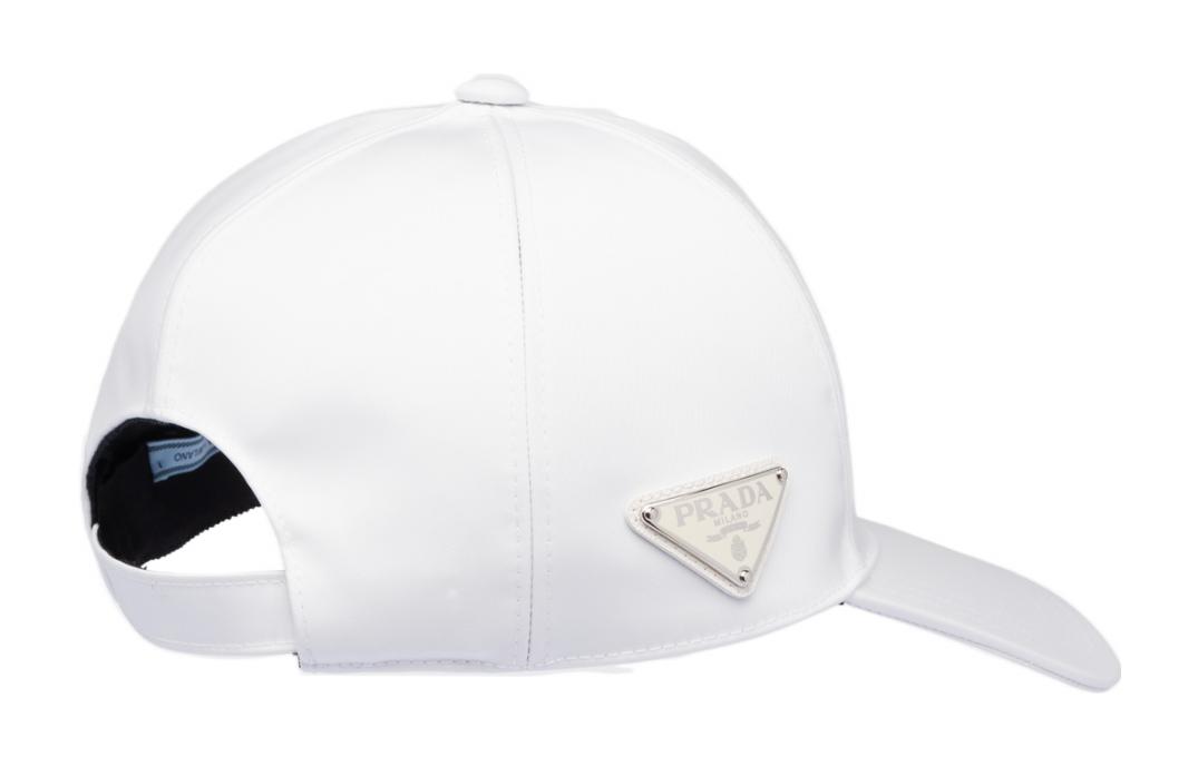 Lookbook PRADA Stylish Comfortable Cotton Baseball Cap Unisex White 1HC274-2DMI-F0009