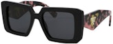 Order Gafas de sol PRADA cuadradas elegantes Unisex diseño pareja - Negro/Carapacho. 0PR23YS1AB5S0