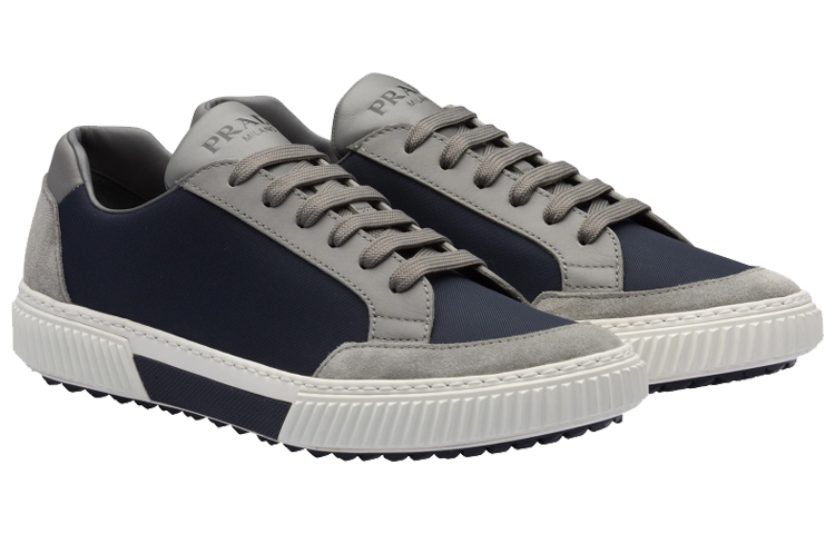 Prada Suede and Nylon Sneakers 'Grey Blue' 圖 2