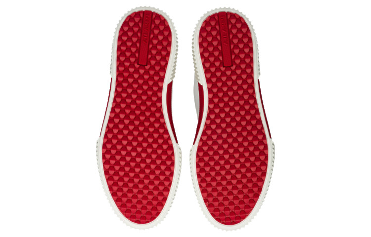 Prada Suede and Nylon Sneakers 'White Red' 圖 5