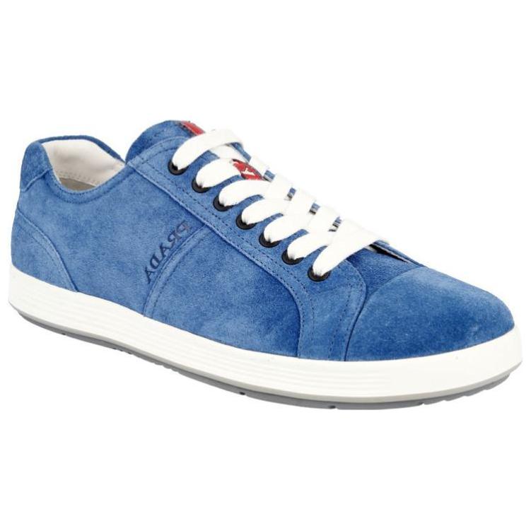 Prada Suede Lace-Up Fashion Sneakers 'Blue' 圖 4