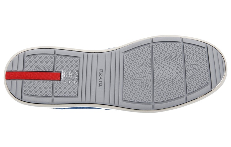 Prada Suede Lace-Up Fashion Sneakers 'Blue' 圖 5