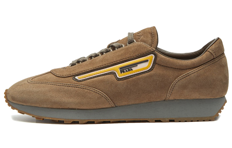 Prada Suede Low-Top Sneakers 'Khaki Brown'