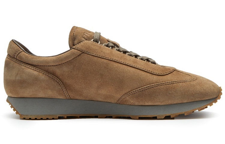 Prada Suede Low-Top Sneakers 'Khaki Brown' 圖 2