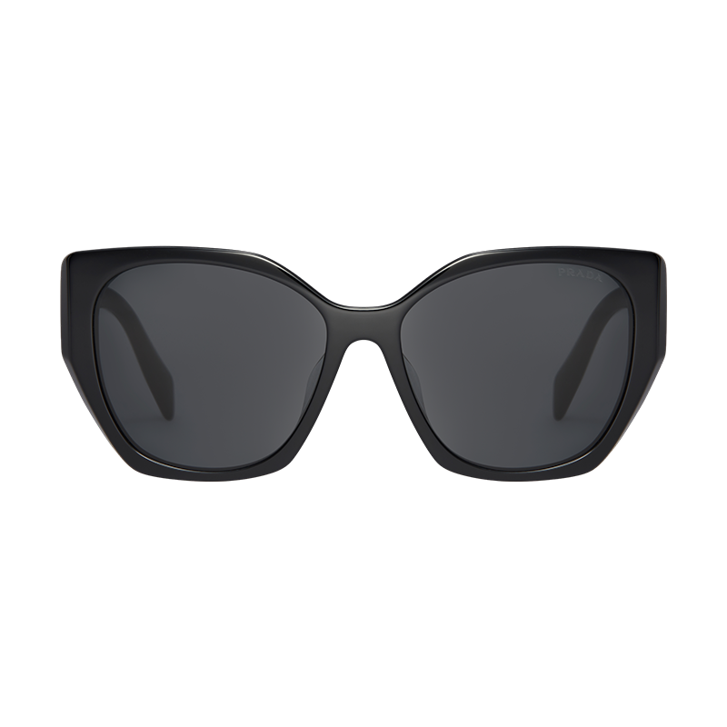 PRADA Sunglasses with Letter Logo, Unisex Irregular Frame in Black/White. 0PR-19ZSF 圖 3