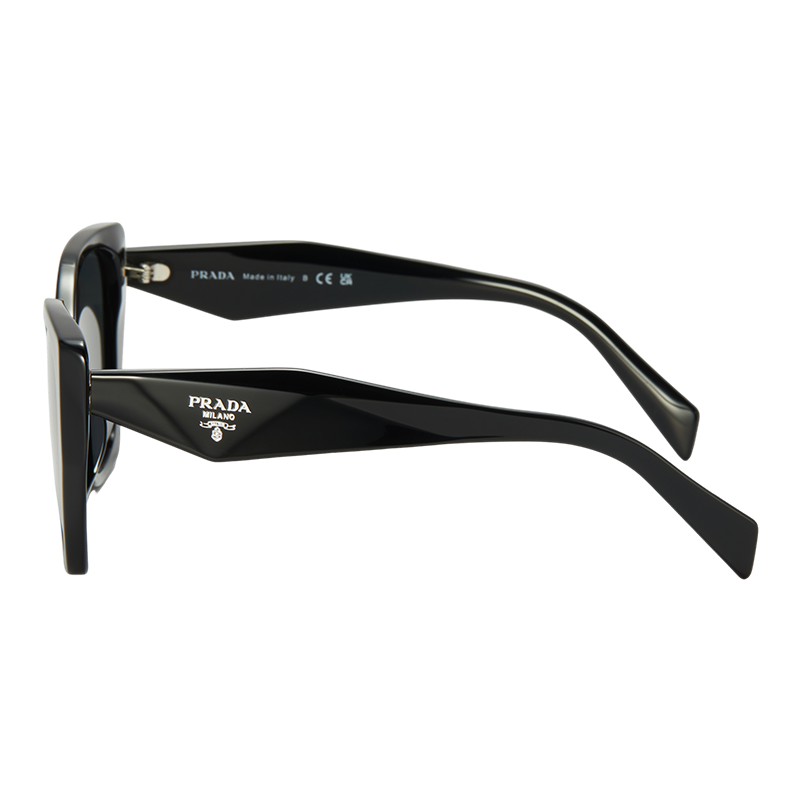 PRADA Sunglasses with Letter Logo, Unisex Irregular Frame in Black/White. 0PR-19ZSF 圖 4