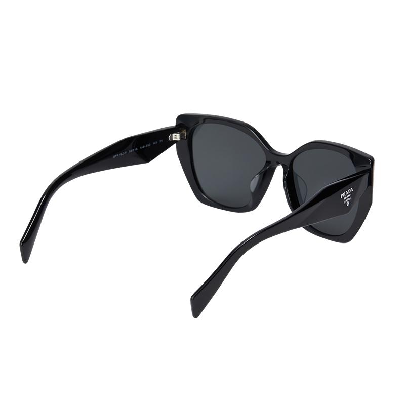 PRADA Sunglasses with Letter Logo, Unisex Irregular Frame in Black/White. 0PR-19ZSF 圖 5