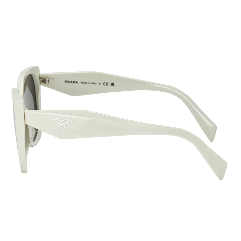PRADA Sunglasses with Letter Logo, Unisex Irregular Frame in Black/White. 0PR-19ZSF 圖 8