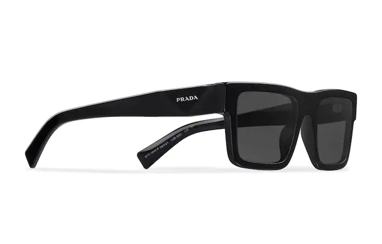PRADA Symbole Acetate Square Sunglasses Black Gray for Men APR19W-E1AB-F05S0-C-052 圖 4
