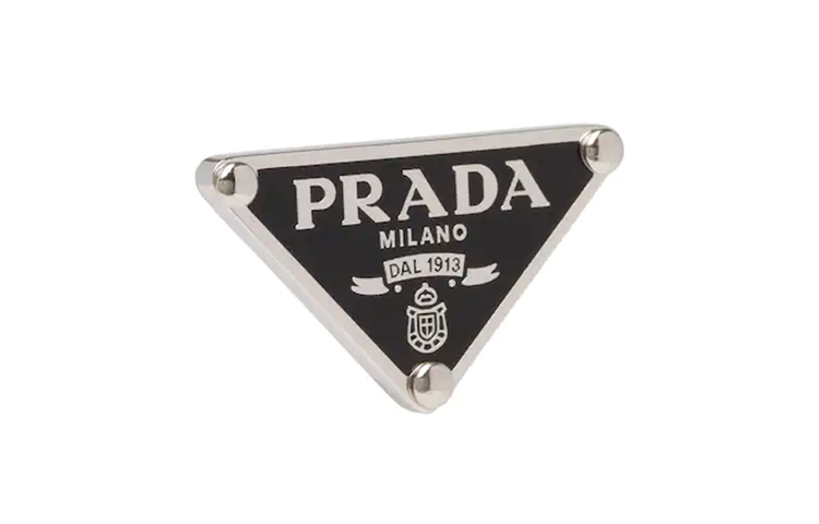 PRADA Symbole Black Triangle Logo 925 Silver Earrings Unisex Couple Design. 1JO722-2DSP-F0002 圖 2