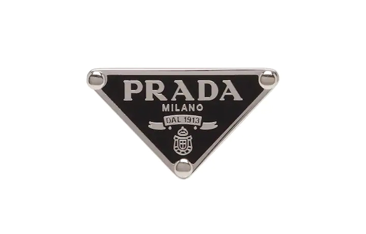 PRADA Symbole Black Triangle Logo 925 Silver Earrings Unisex Couple Design. 1JO722-2DSP-F0002 圖 3