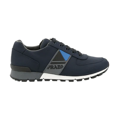 Prada Technical Fabric Logo Sneakers 'Blue'